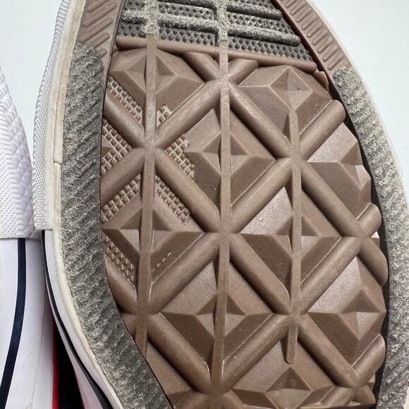 Converse All Star 567039F Red White & Blue Double Upper, Tongue & Laces Size 8 - Picture 12 of 13